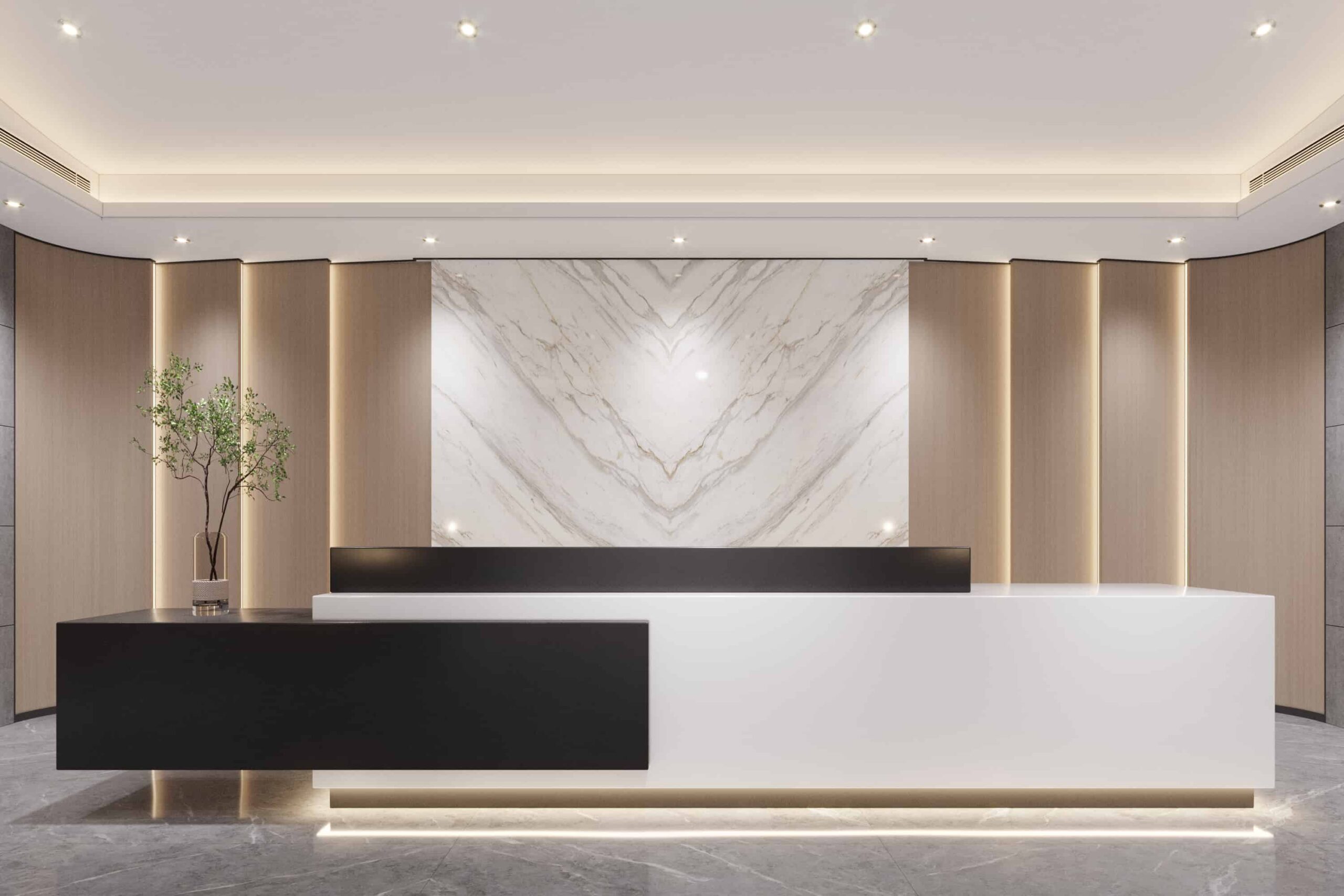 standard quartz slab size in commercial environments