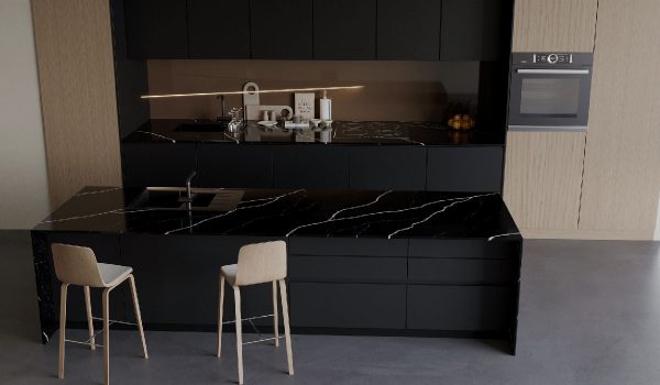 Black Marquina install 1