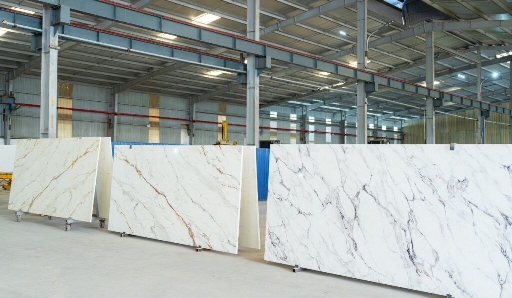 Through-vein Body 3D Printed Quartz Slabs