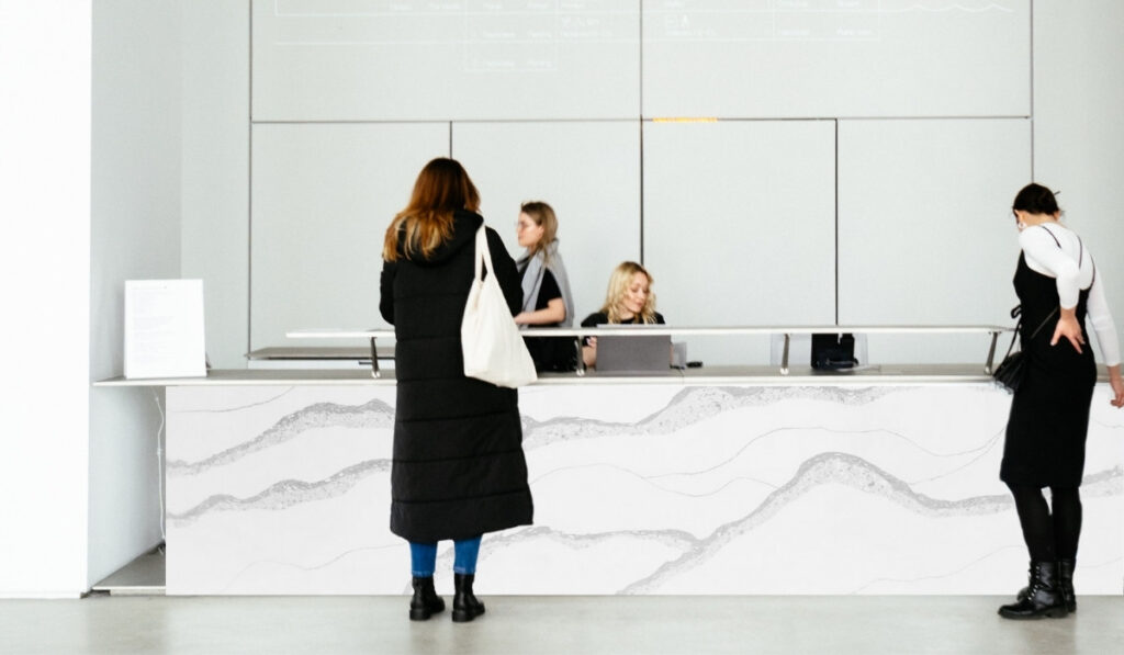 Calacatta Quartz Countertops for Commercial Project