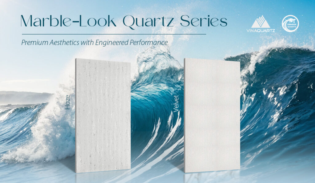 VinaQuartz Product Lines: Marble-Look Quartz Series