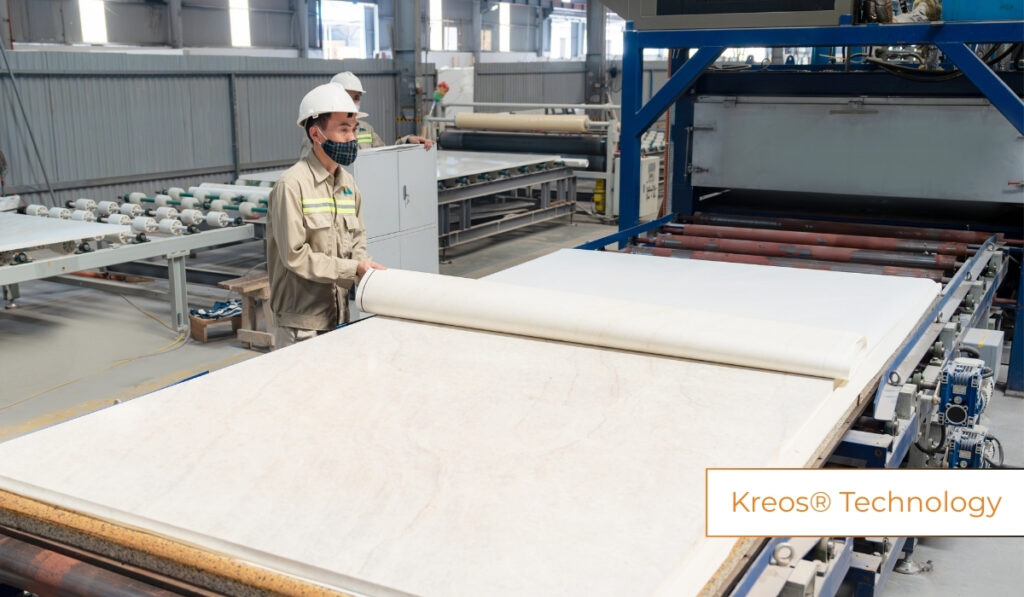 Kreos Technology for Marble Look Quartz Slabs 