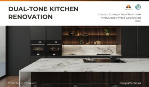 Architectural Guide: Pro Tips for Kitchen Renovation with VinaQuartz Printed Quartz Slab