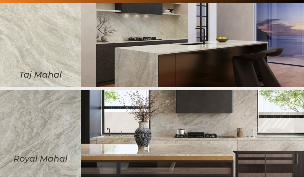 Quartz Surfaces in Cepheus dark gray tone for architectural interior anchors